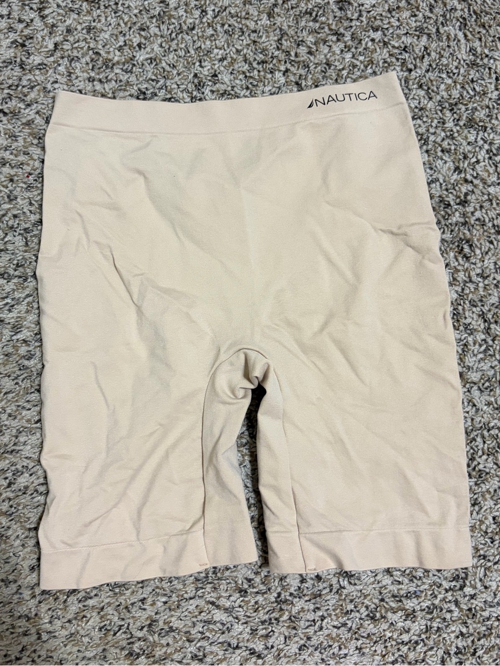 Nautica Women's Light Nude Mid-Rise Shapewear Shorts